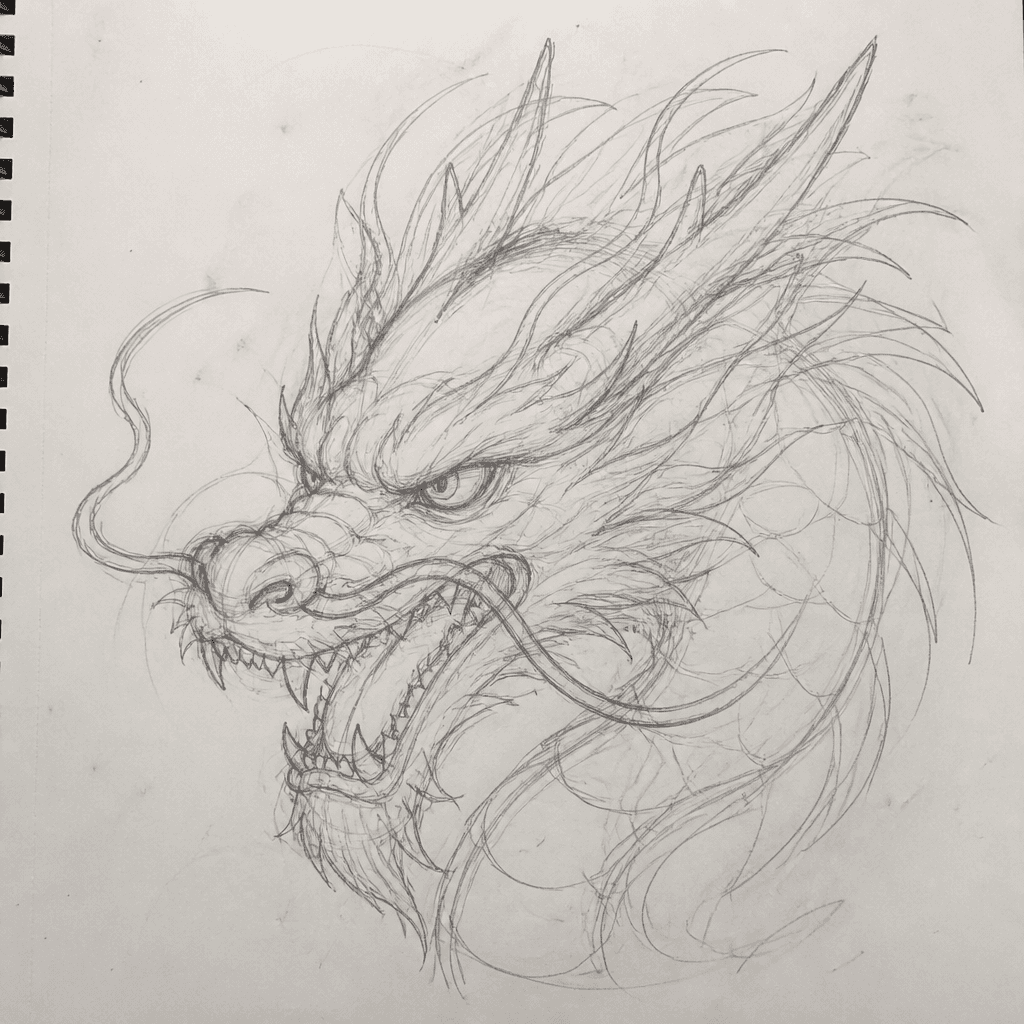 Original dragon artwork imported into the Stencil Studio